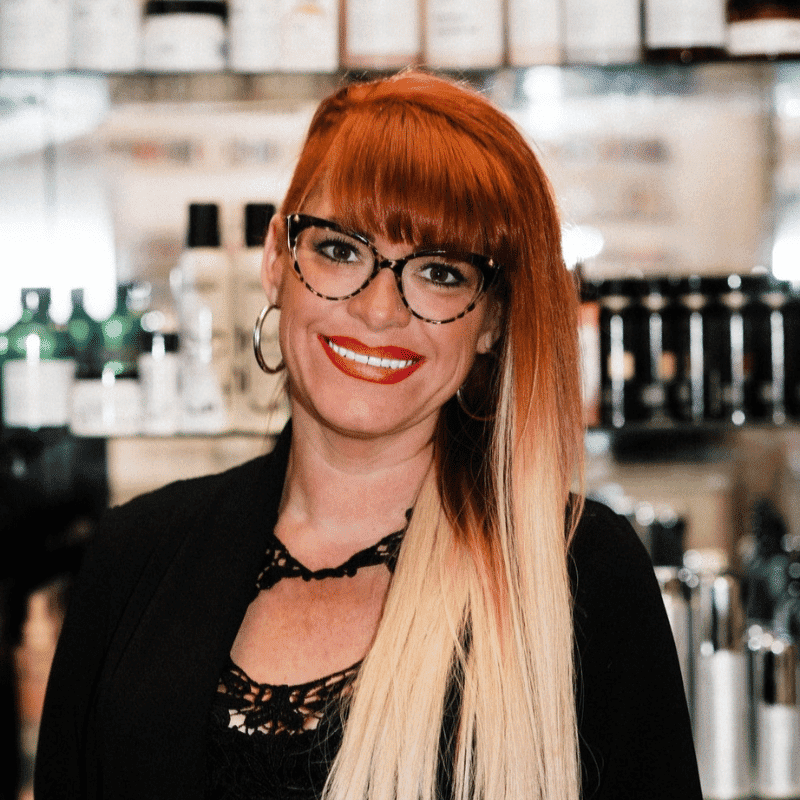 Portrait of Amy Simak, a professional stylist at A Finished Appearance, showcasing their expertise and style.