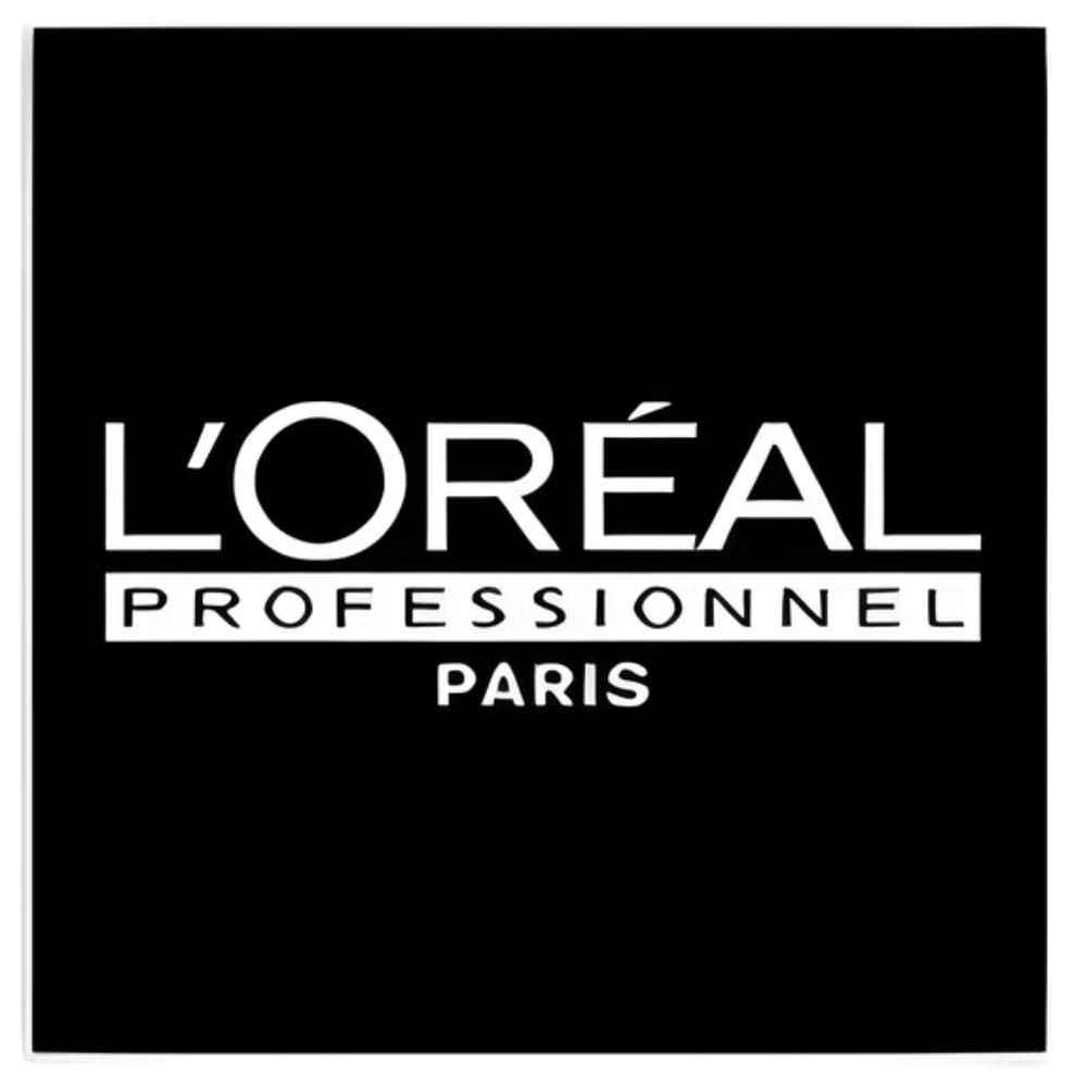 L'Oréal Professionnel Paris logo in white on a black background.