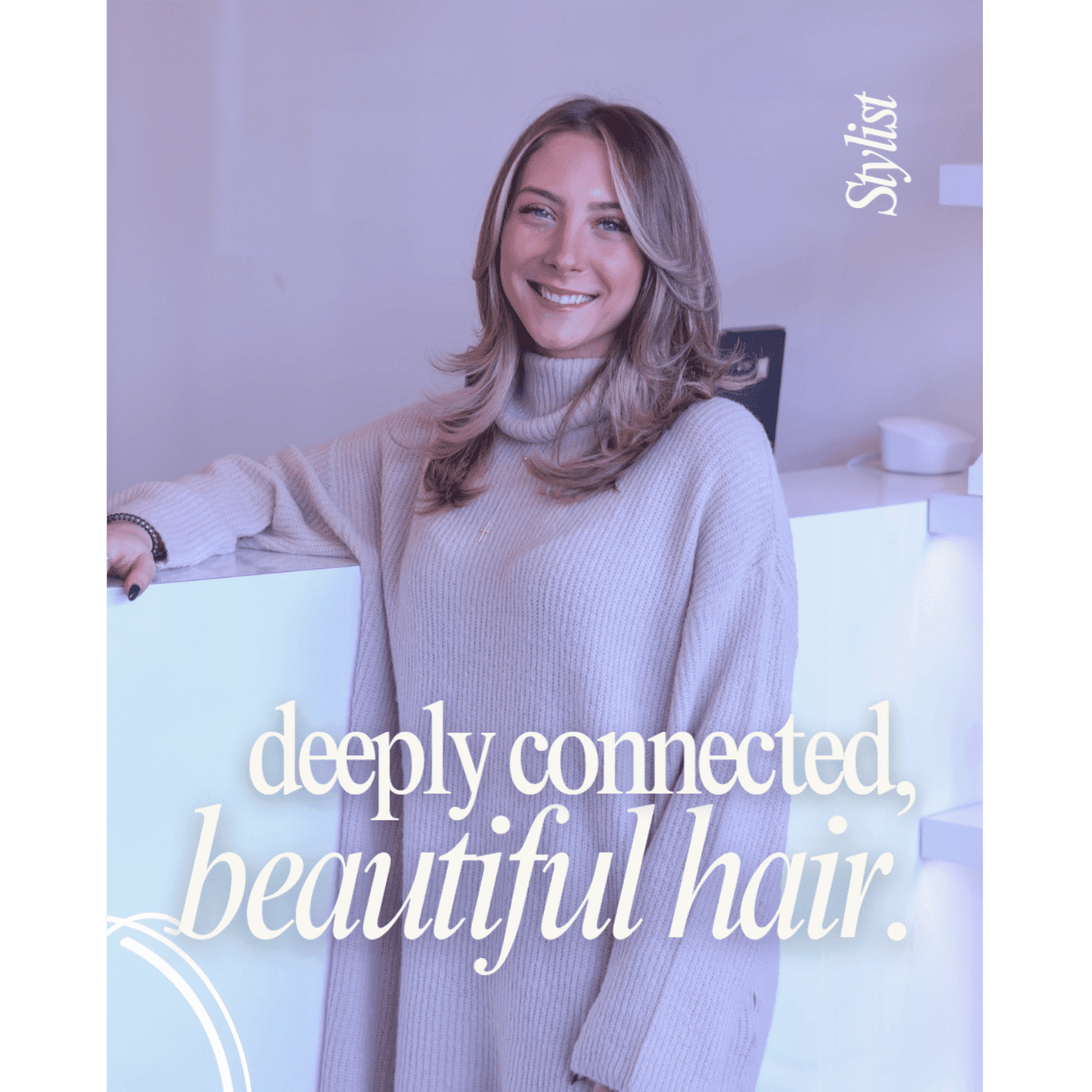 Portrait of Maggie G, a professional stylist at Luscious and Co. Beauty, showcasing their expertise and style.