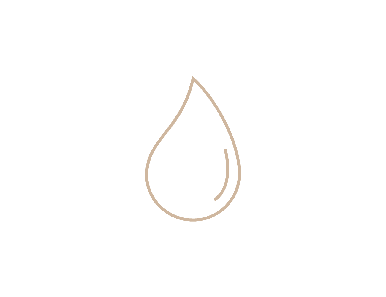 Water droplet icon on green background.