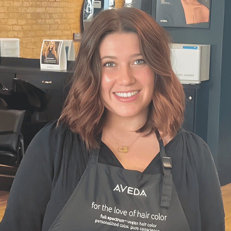 Portrait of Mattie Greene, a professional stylist at The Wildflower Collective LLC, showcasing their expertise and style.